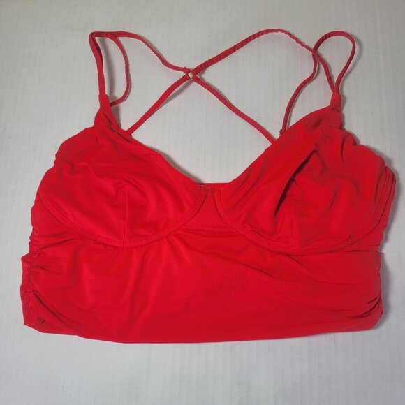 ASOS Design Women Red Underwire Adjustable Swimwear Bikini Top Size 10 A/B - Picture 1 of 7